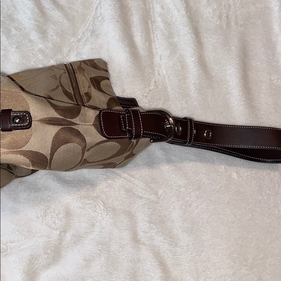 Coach Signature Khaki/Mahogany Purse (F 15067) - Picture 7 of 8